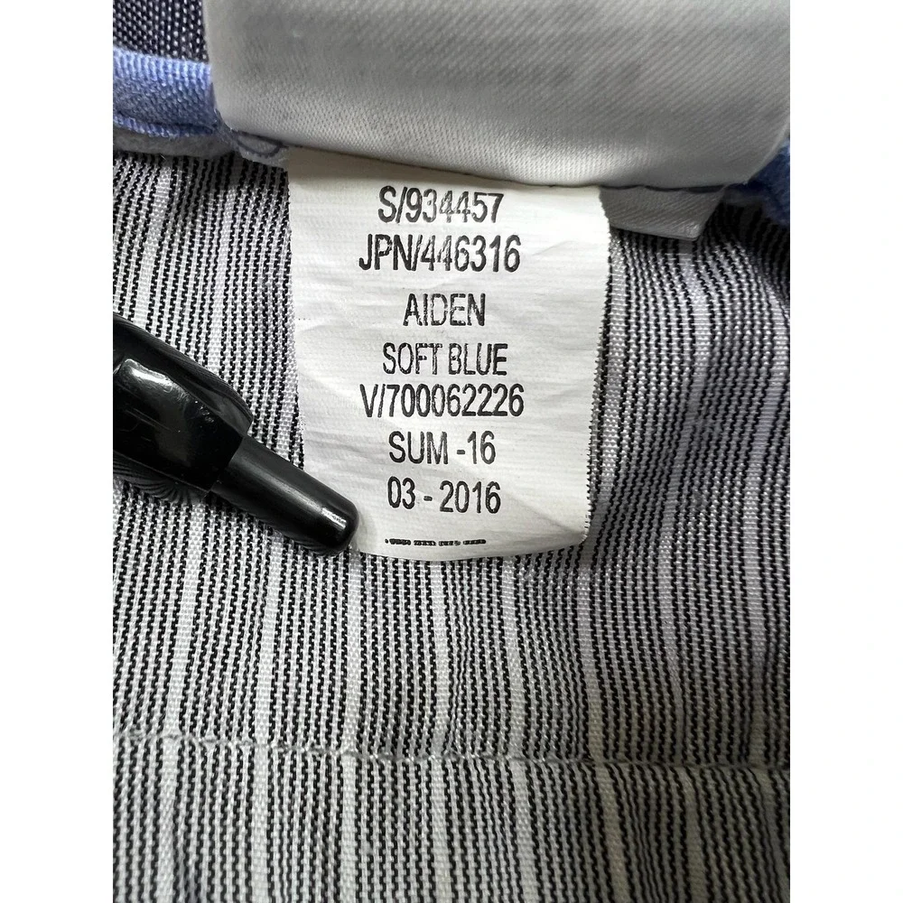 Banana Republic Mens 31x32 Soft Blue Aiden Chino Pants Flat Front‎ Cotton Slim